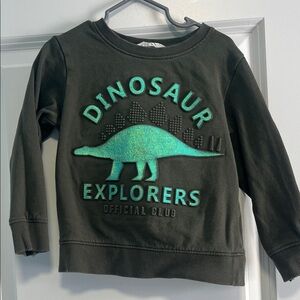 H&M Kids Dark Green Dinosaur Sweatshirt